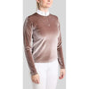 Montar Camiseta de Competición MoValerie Velvet Golden Quartz Crystals Mangas Largas Nougat Brown