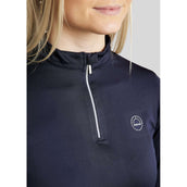 Montar Polo Everly Crystal Logo Mangas Largas Navy