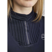 Montar Shirt MoRosie Pintucks Crystals Mangas Largas Dark Navy