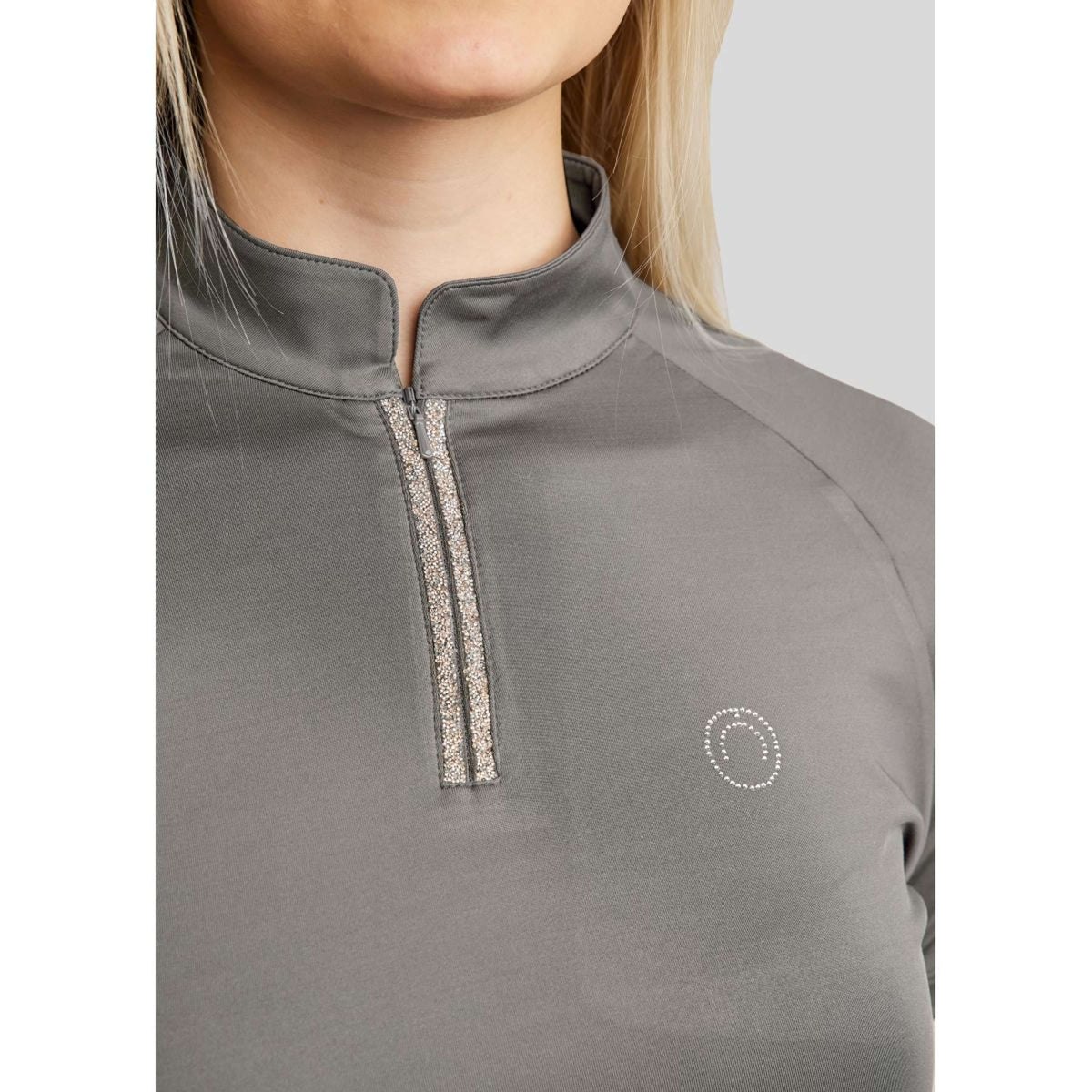 Montar Poloshirt MoLila Champagne Crystals Gris