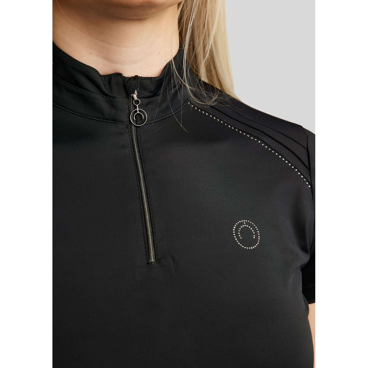 Montar Poloshirt MoPearl Pintuck Negro