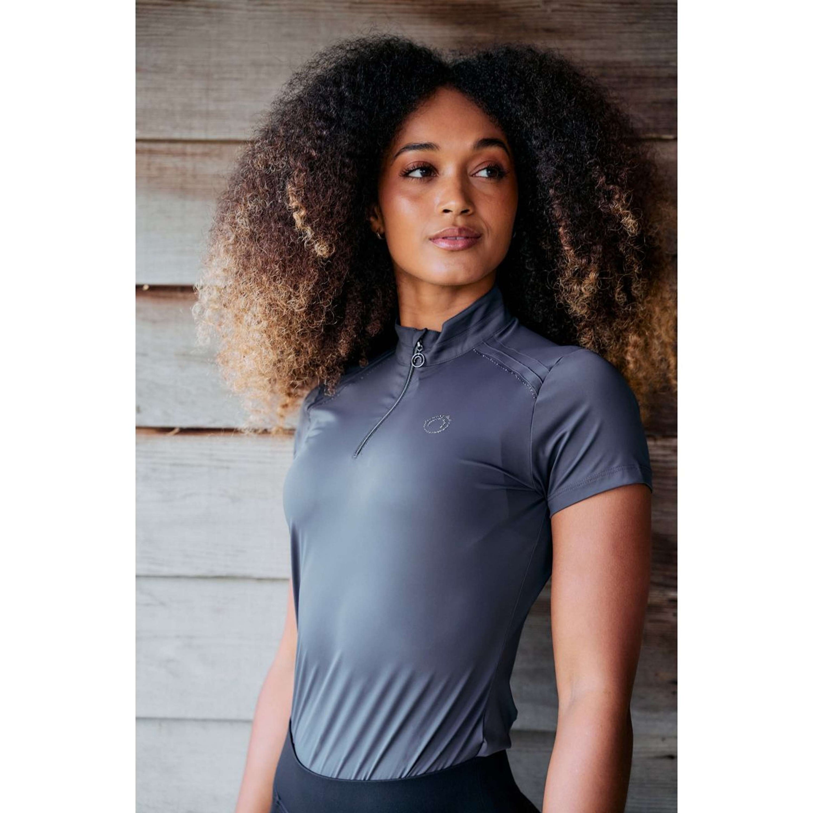 Montar Poloshirt MoPearl Pintuck Gris Montar Poloshirt MoPearl Pintuck Gris