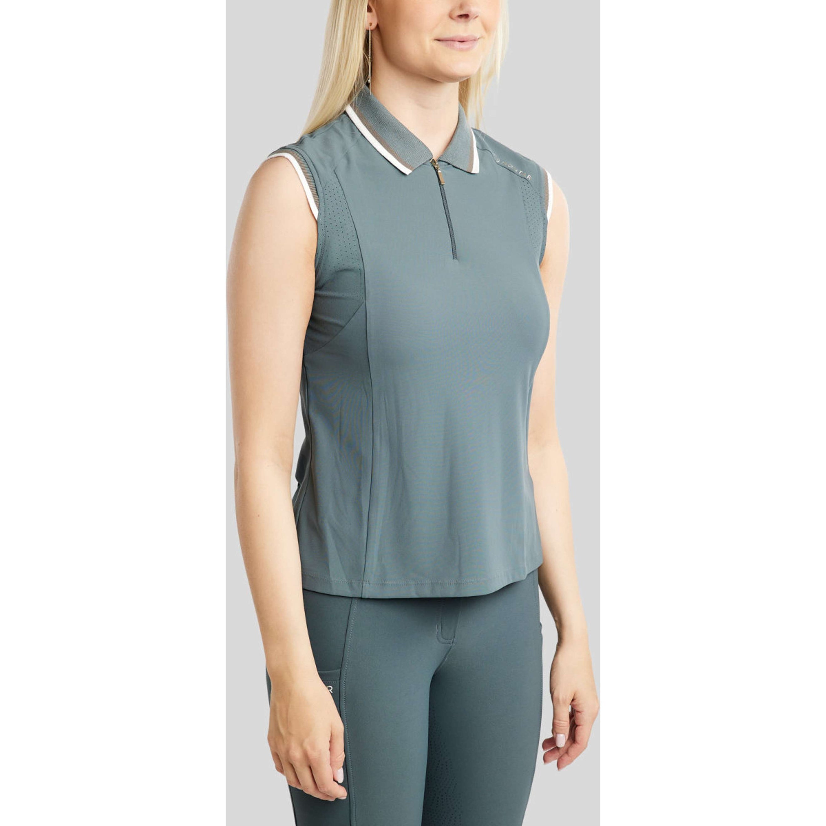 Montar Poloshirt MoOttilia Sin Mangas Dark Slate Montar Poloshirt MoOttilia Sin Mangas Dark Slate