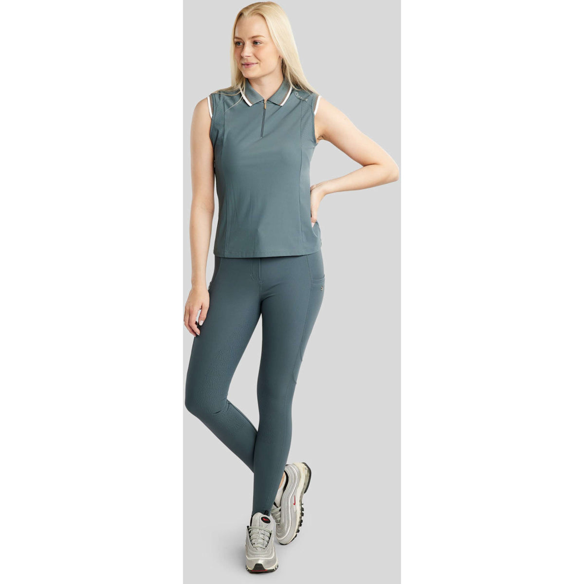 Montar Pantalón de Equitación MoPhilipa Full Grip Dark Slate