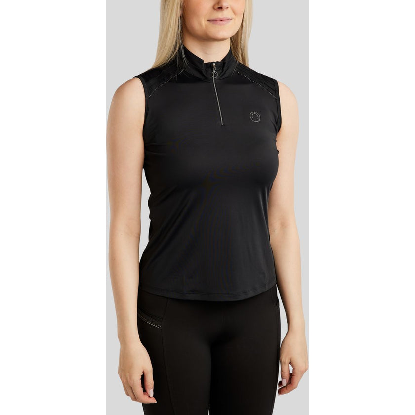 Montar Camiseta MoPearl Pintuck Sin Mangas Negro Montar Camiseta MoPearl Pintuck Sin Mangas Negro