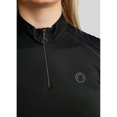 Montar Shirt MoPearl Pintuck Sin Mangas Negro