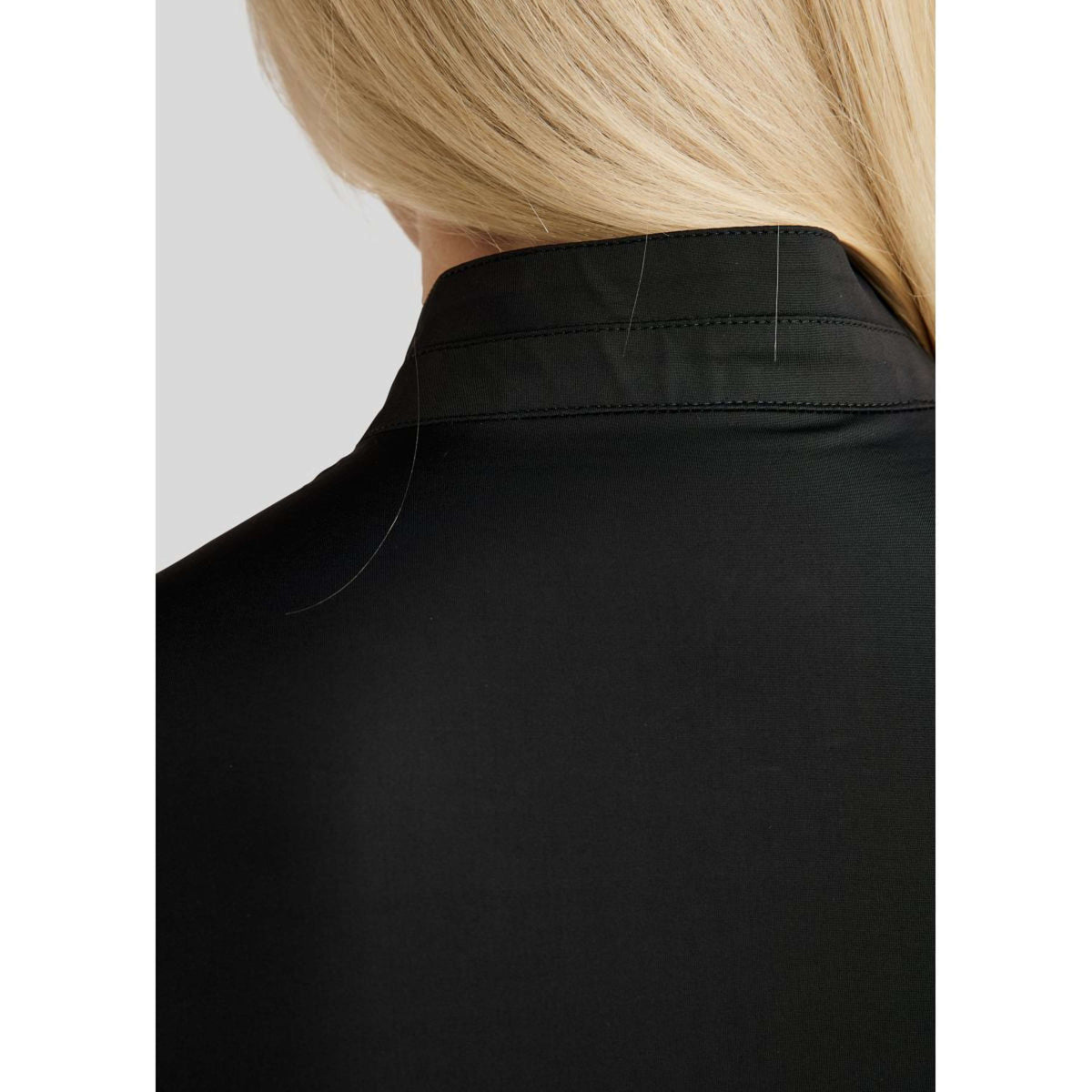 Montar Shirt MoPearl Pintuck Sin Mangas Negro