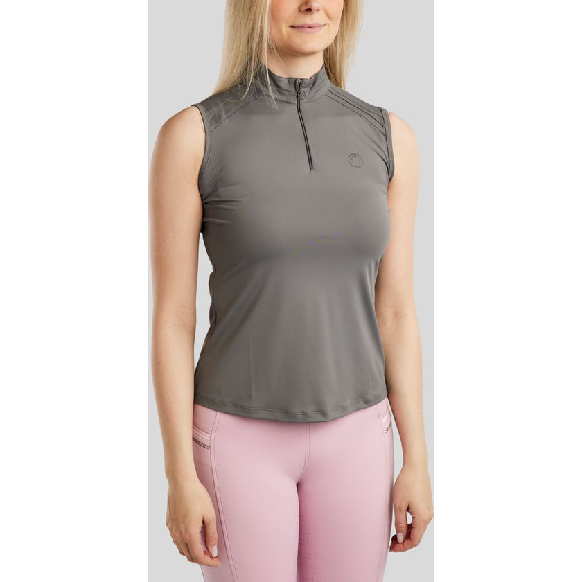 Montar Camiseta MoPearl Pintuck Sin Mangas Gris Montar Camiseta MoPearl Pintuck Sin Mangas Gris