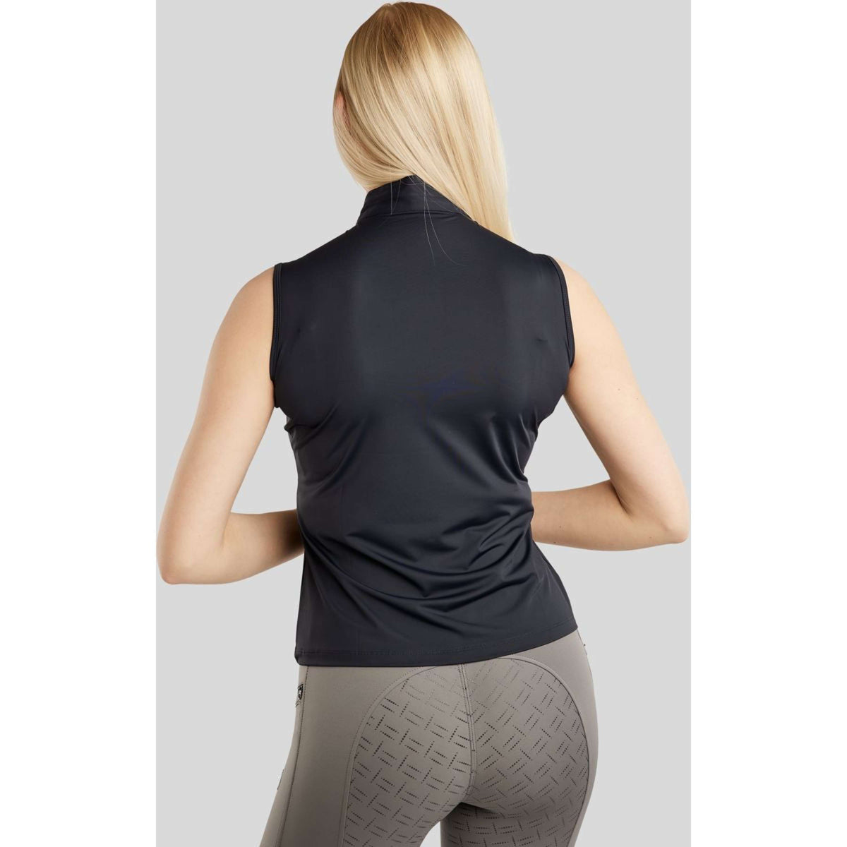 Montar Shirt MoPearl Pintuck Sin Mangas Navy