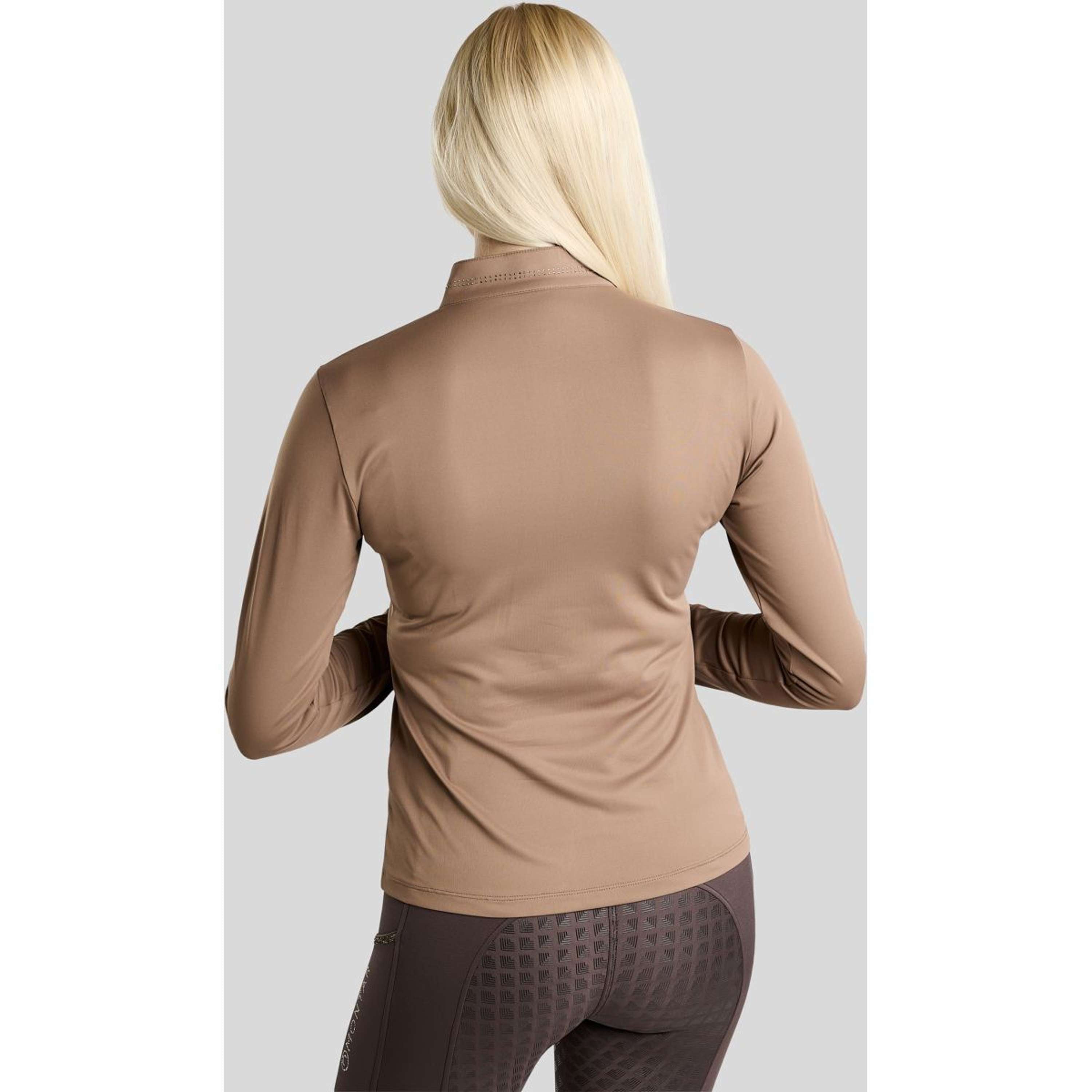 Montar Camiseta MoEverline Golden Quartz Crystals Mangas Largas Nougat Brown