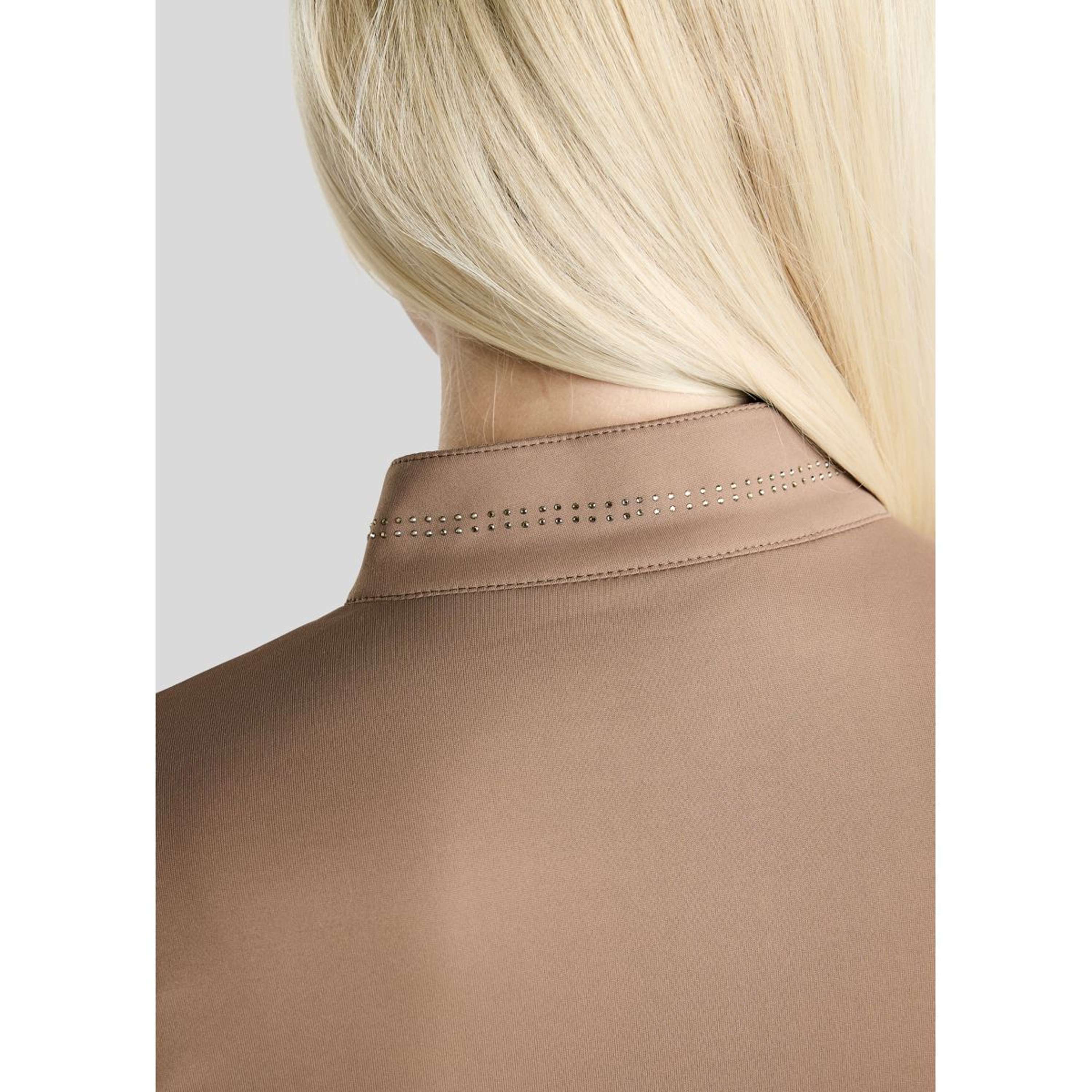 Montar Camiseta MoEverline Golden Quartz Crystals Mangas Largas Nougat Brown