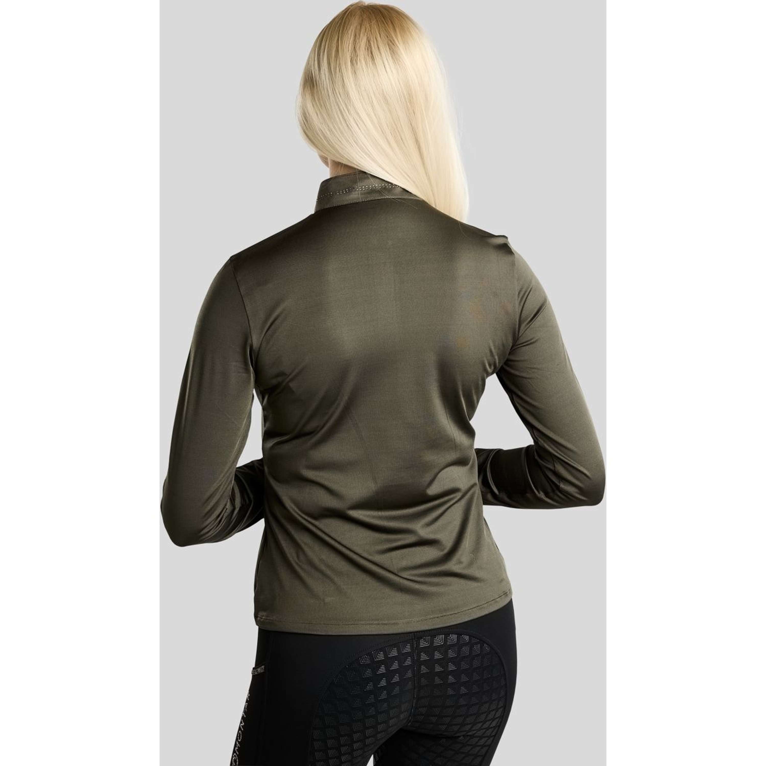 Montar Camiseta MoEverline Golden Quartz Crystals Mangas Largas Forest Green
