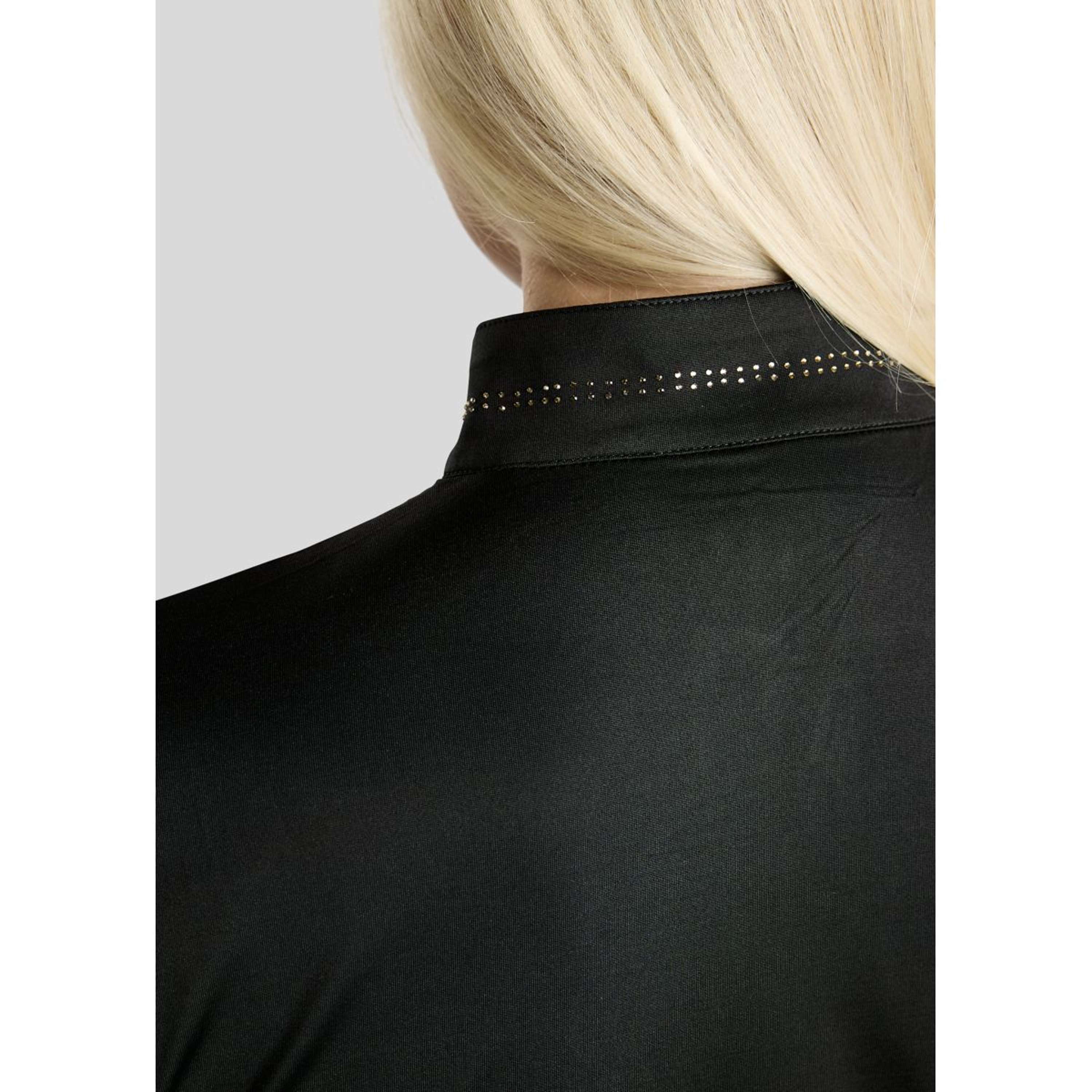 Montar Camiseta MoEverline Golden Quartz Crystals Mangas Largas Negro