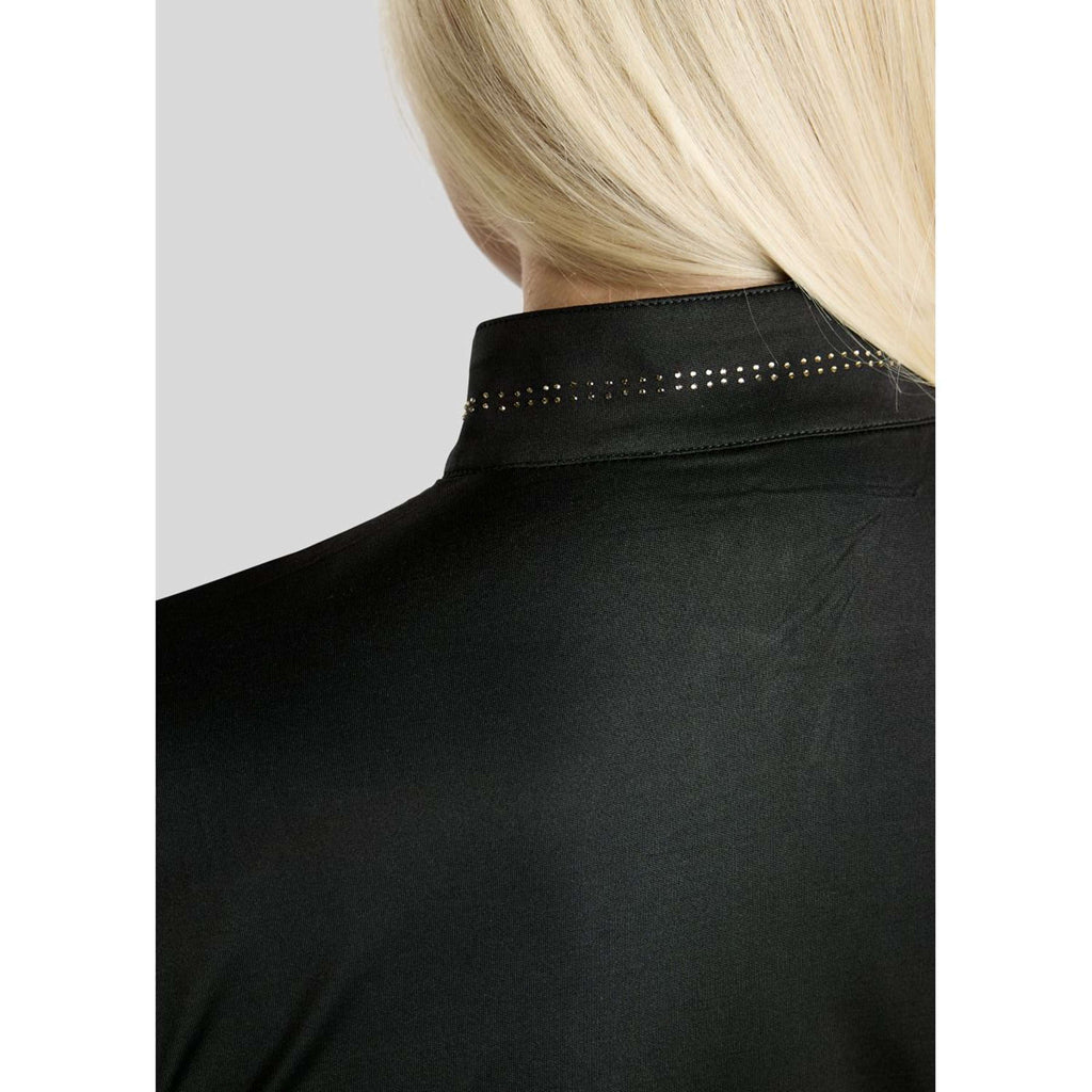 Montar Camiseta MoEverline Golden Quartz Crystals Mangas Largas Negro