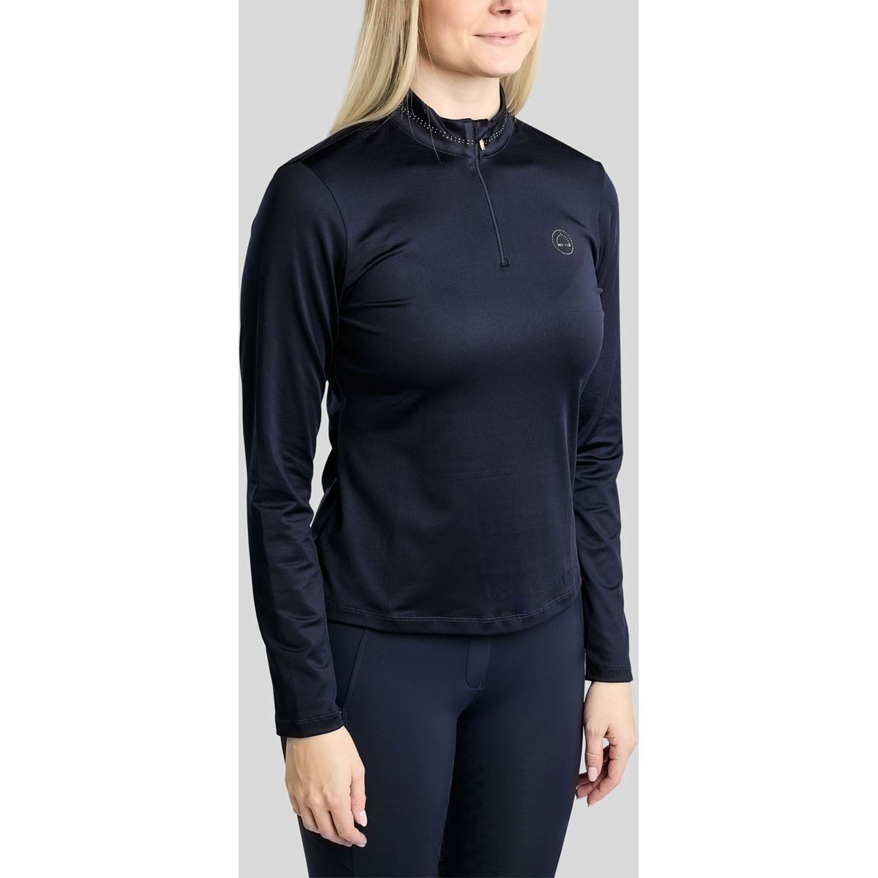 Montar Camiseta MoEverline Golden Quartz Crystals Mangas Largas Navy