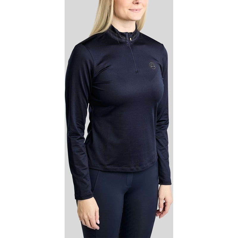 Montar Camiseta MoEverline Golden Quartz Crystals Mangas Largas Navy