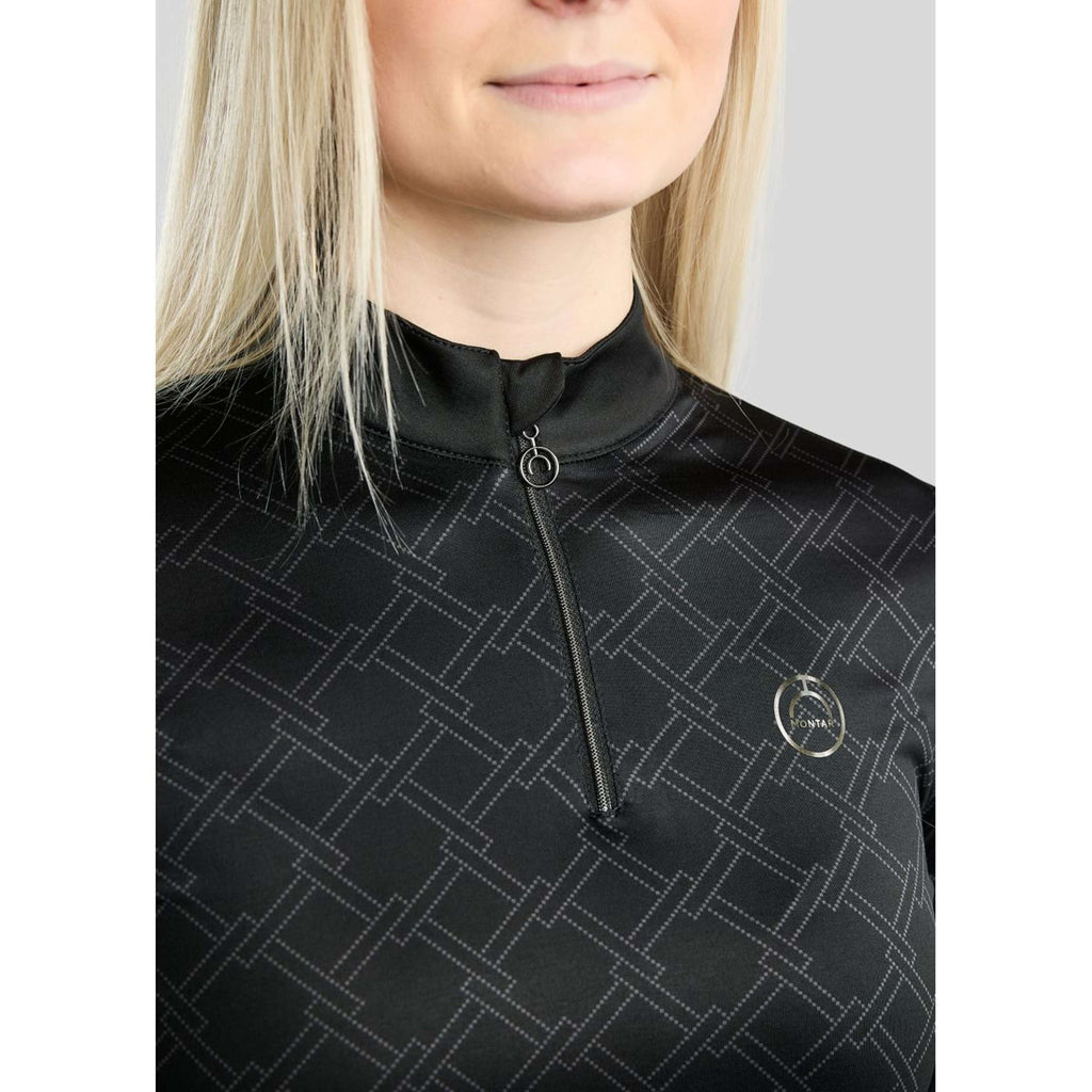 Montar Camiseta MoLeia Lumber Check All Over Printed Mangas Largas Negro