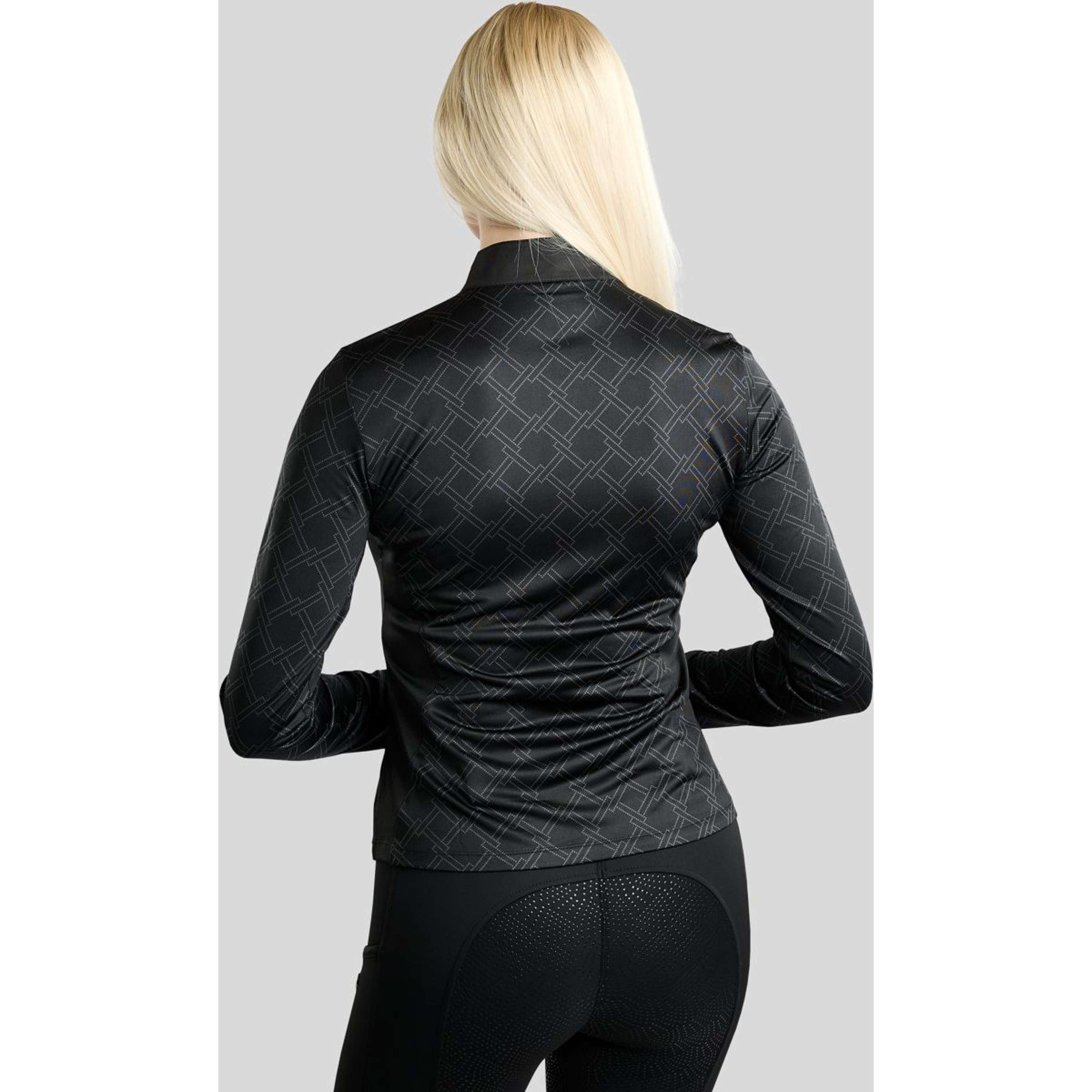 Montar Camiseta MoLeia Lumber Check All Over Printed Mangas Largas Negro