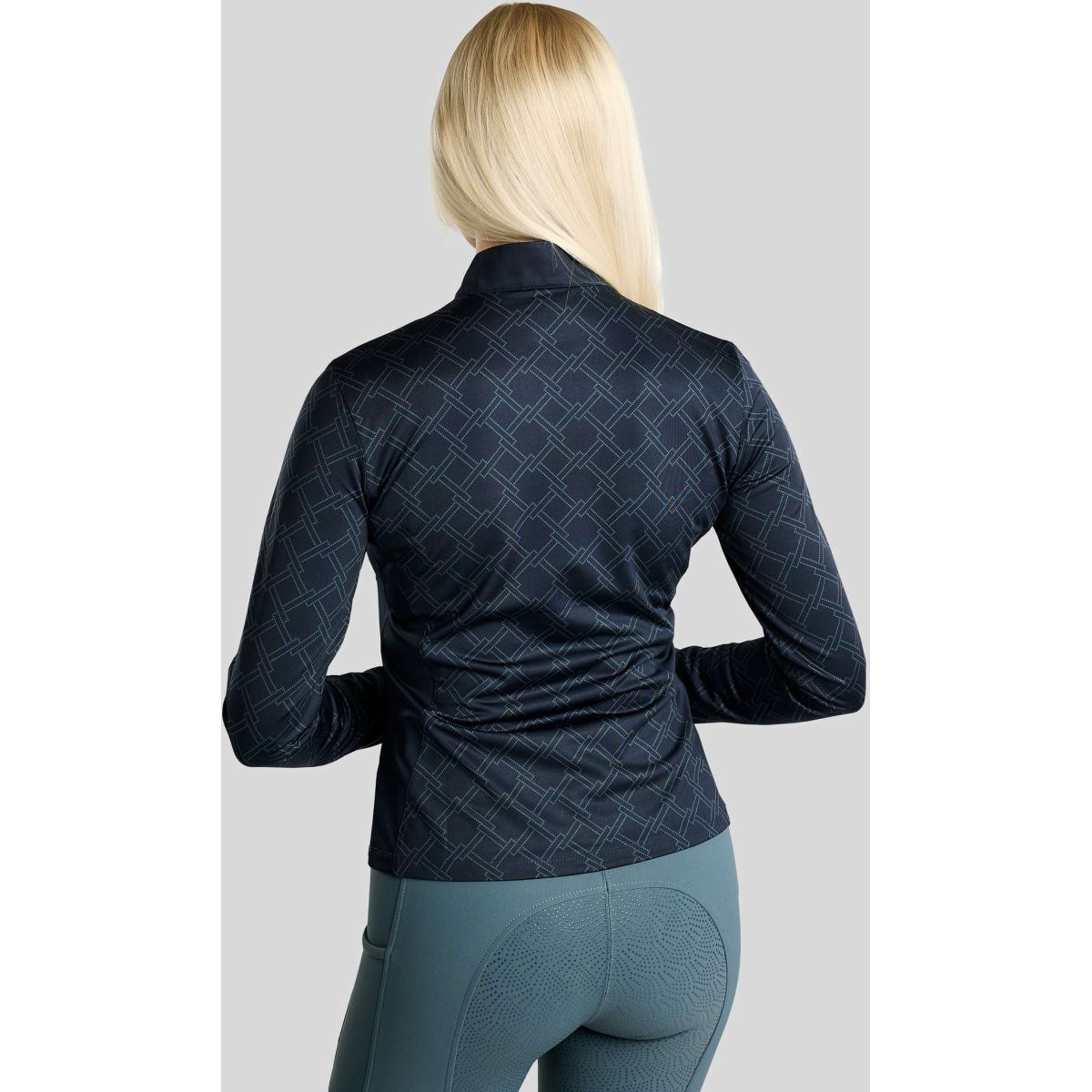 Montar Camiseta MoLeia Lumber Check All Over Printed Mangas Largas Navy