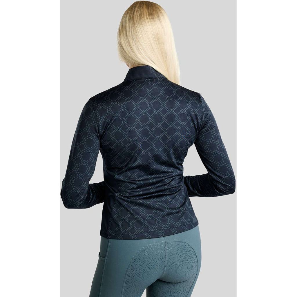 Montar Camiseta MoLeia Lumber Check All Over Printed Mangas Largas Navy