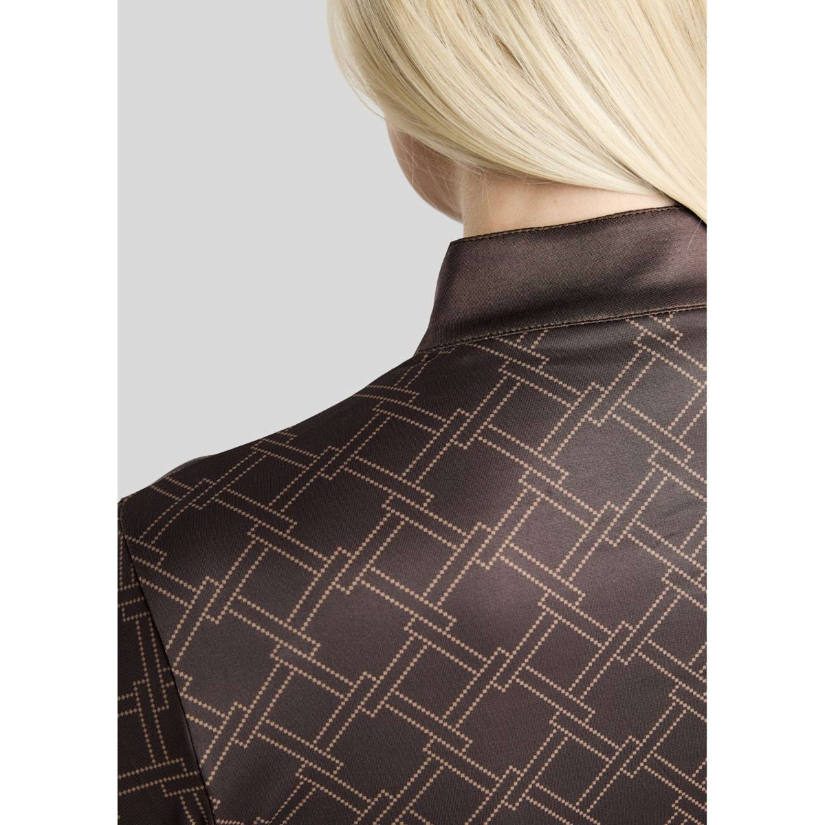 Montar Camiseta MoLeia Lumber Check All Over Printed Mangas Largas Black Peony