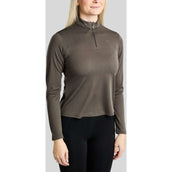 Montar Camiseta MoEkta Jacquard Pattern Golden Quartz Mangas Largas Forest Green