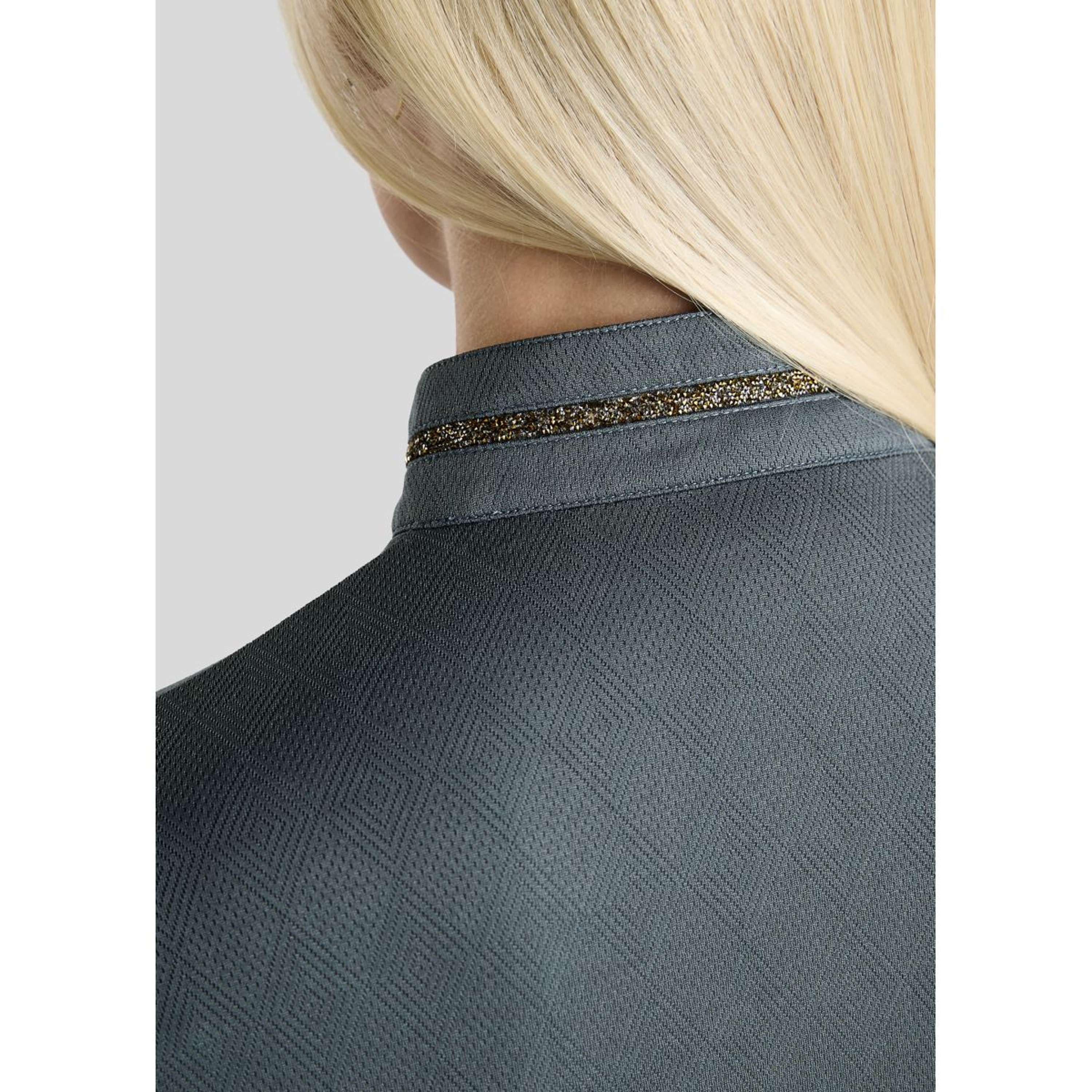 Montar Camiseta MoEkta Jacquard Pattern Golden Quartz Mangas Largas Dark Slate