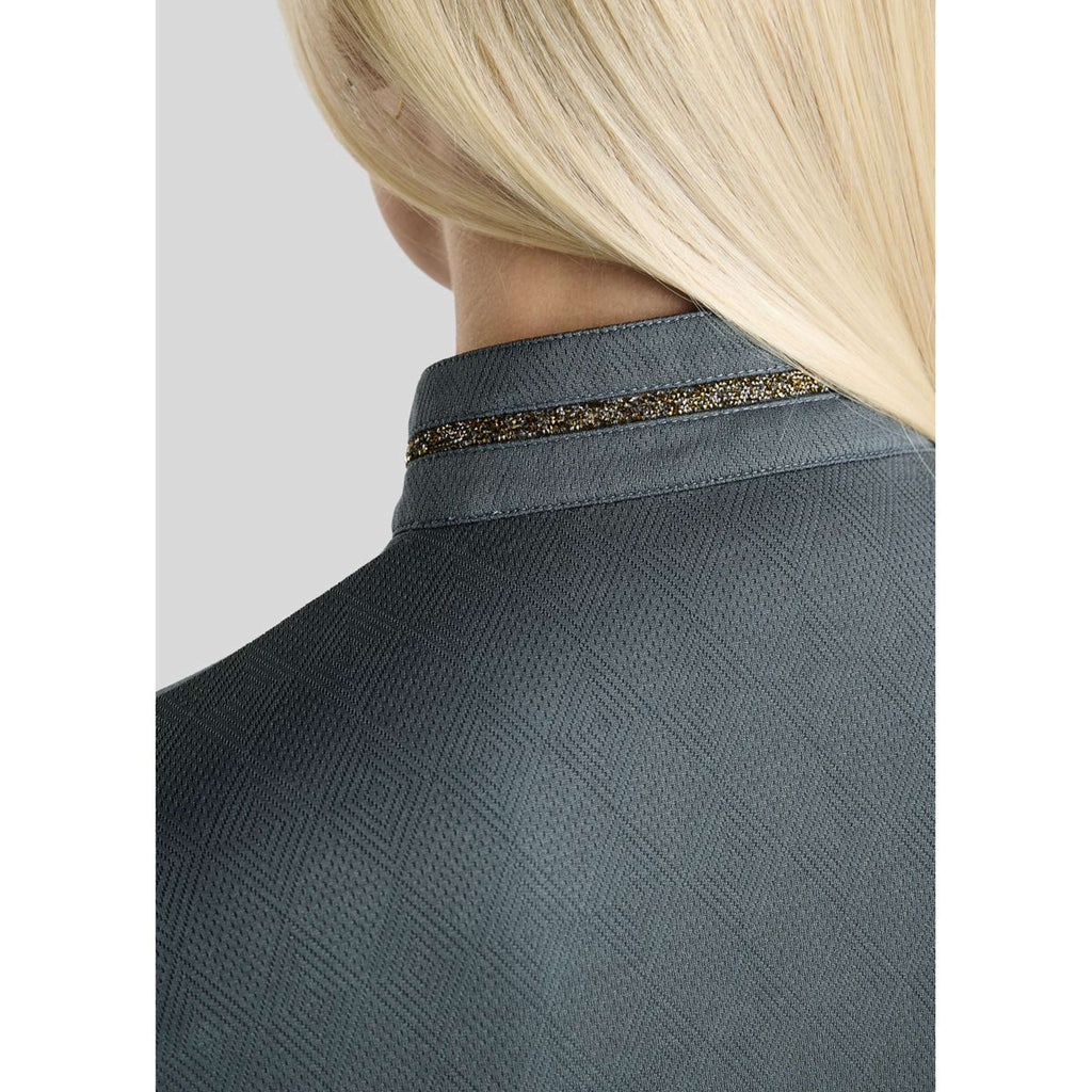 Montar Camiseta MoEkta Jacquard Pattern Golden Quartz Mangas Largas Dark Slate