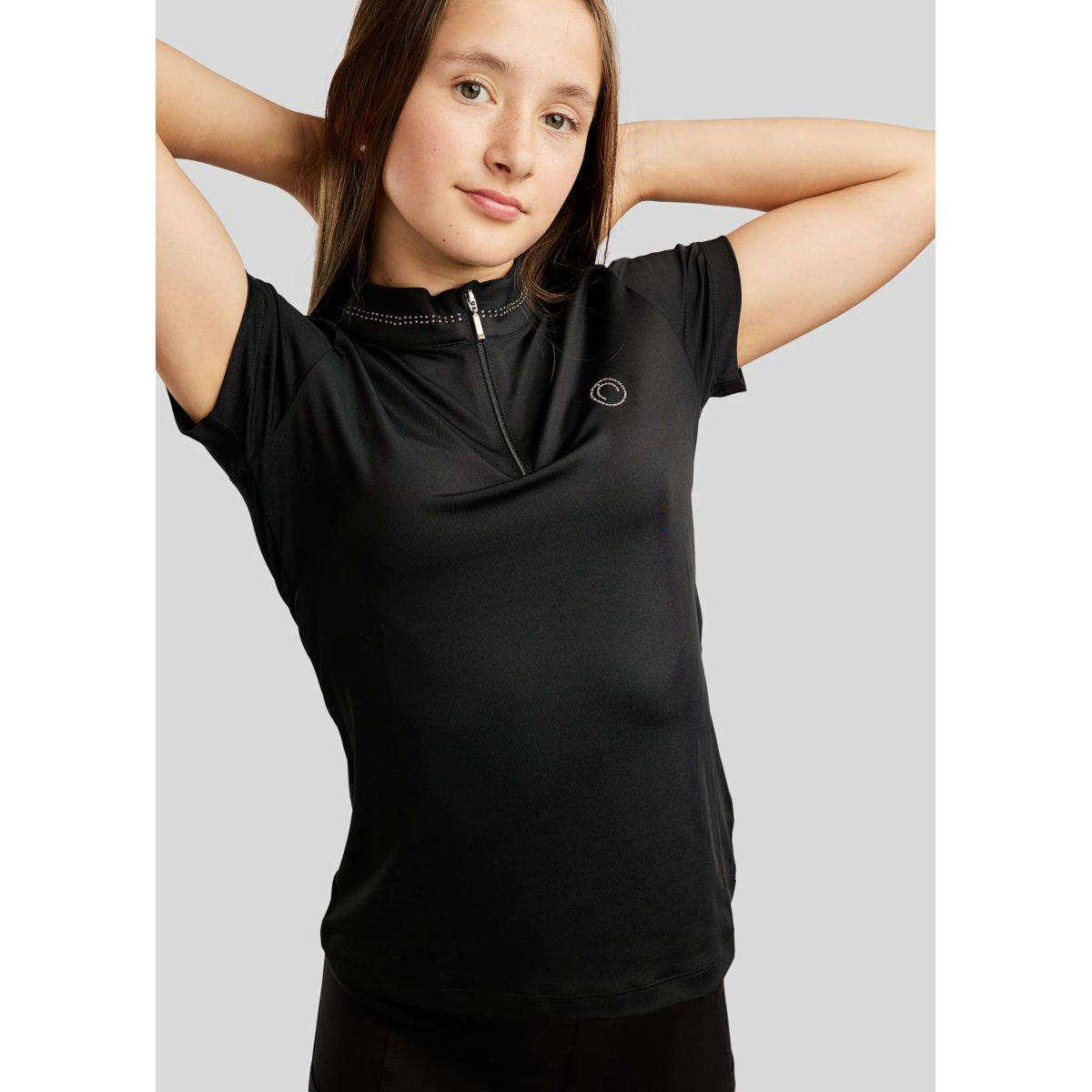 Montar T-Shirt MoBlair Champagne Crystals Negro