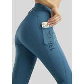 Rebel Pantalón de Equitación Highwaist Thigh Pocket Full Grip Petroleo