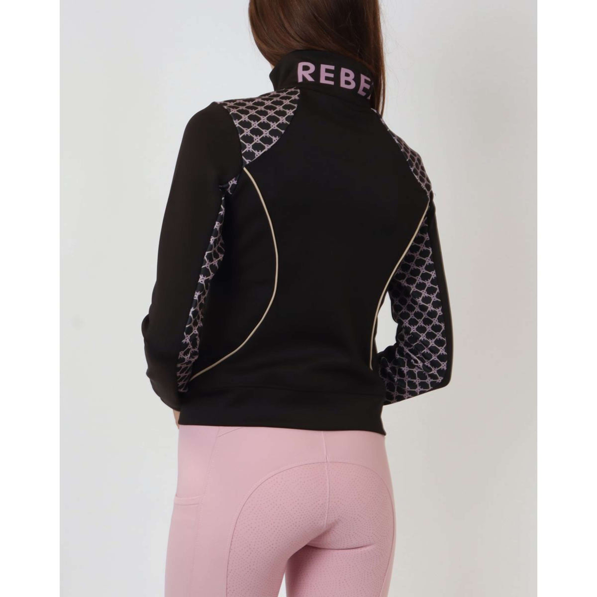 Rebel Sudadera con capucha y cremallera AO Printed Negro