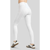 Rebel Legging de Equitación Tone in Tone Crystals Full Grip Blanco