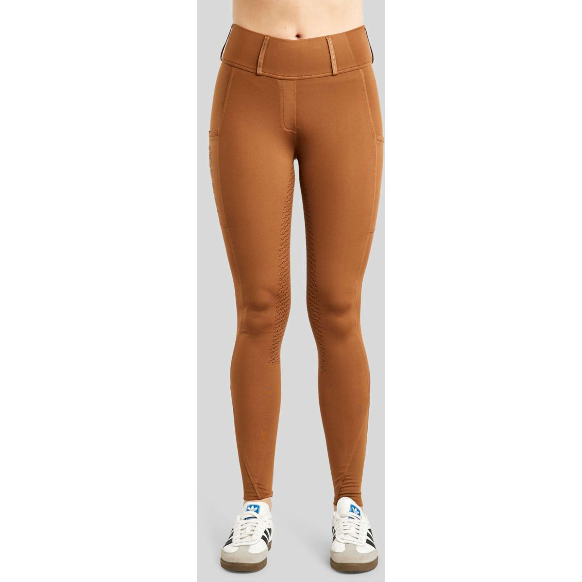 Rebel Legging de Equitación Tone in Tone Crystals Full Grip Toffee