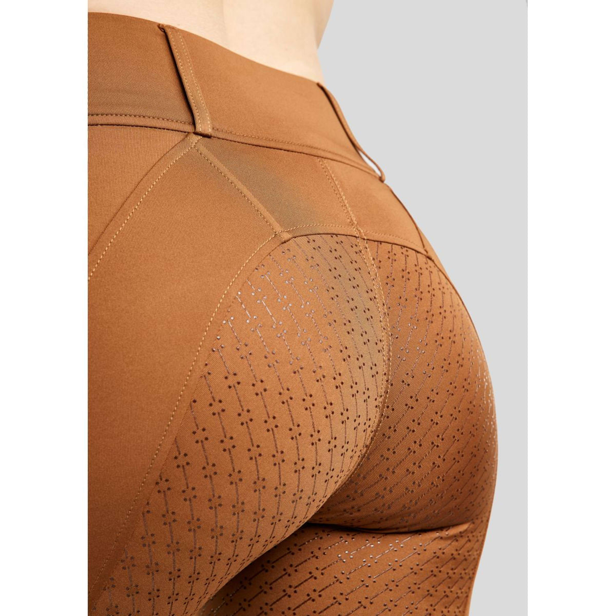 Rebel Legging de Equitación Tone in Tone Crystals Full Grip Toffee