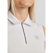 Rebel Camisa sin mangas Tone in Tone Crystals Blanco