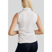 Rebel Camisa sin mangas Tone in Tone Crystals Blanco