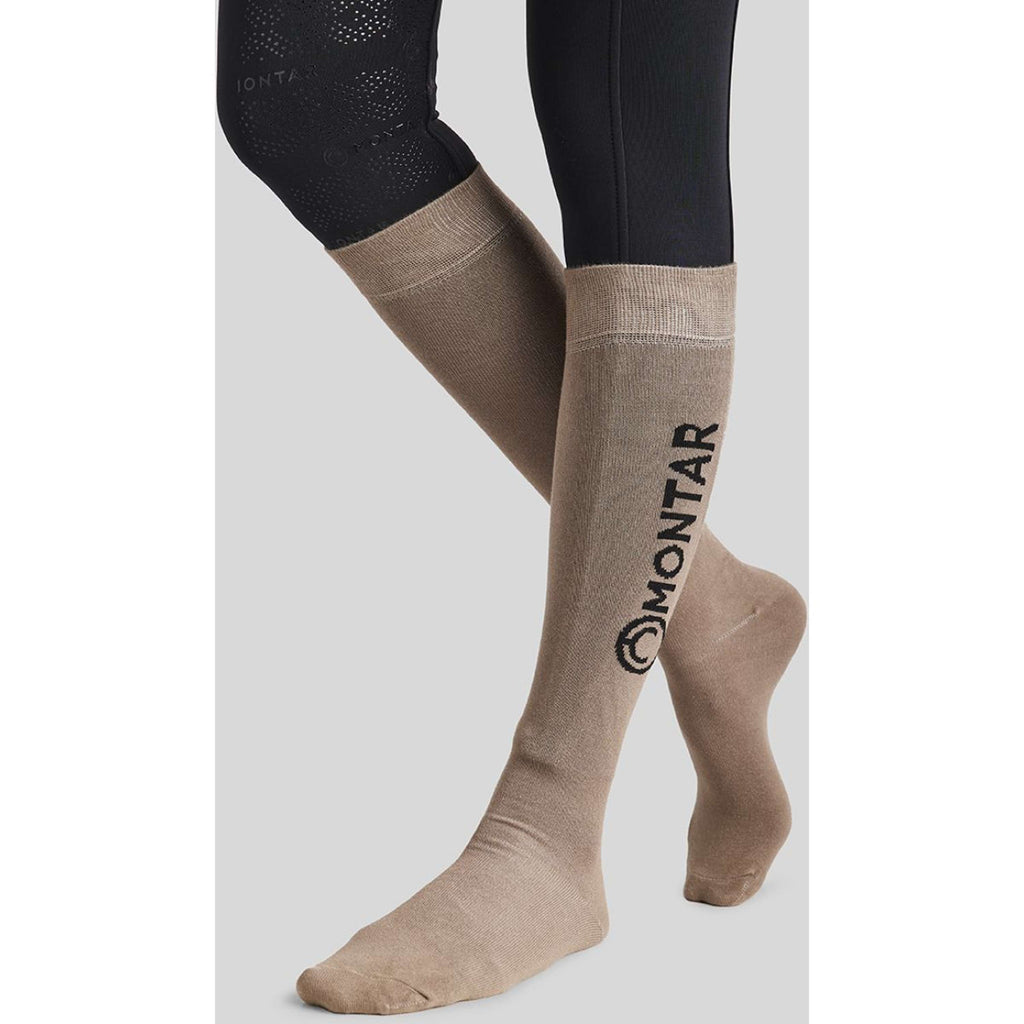 Montar Calcetines de Equitación Logo Latte