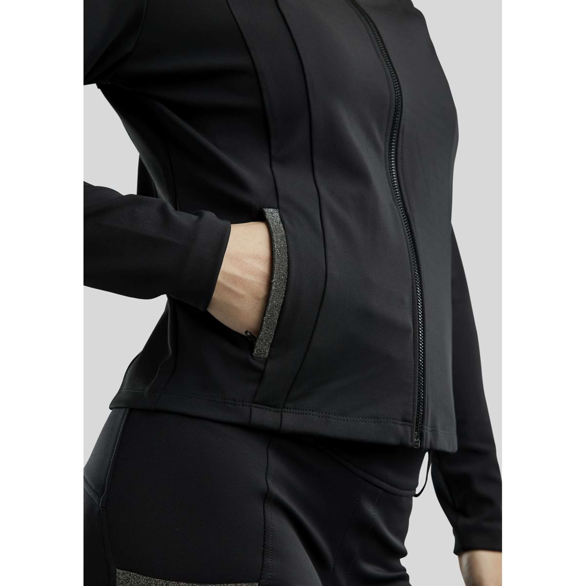 Montar Sudadera con capucha y cremallera MoGloria Negro