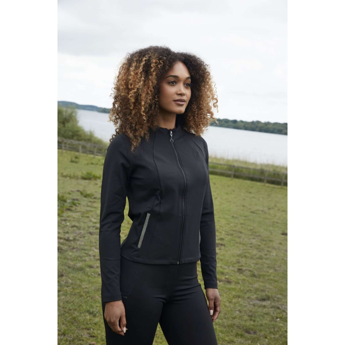 Montar Sudadera con capucha y cremallera MoGloria Negro