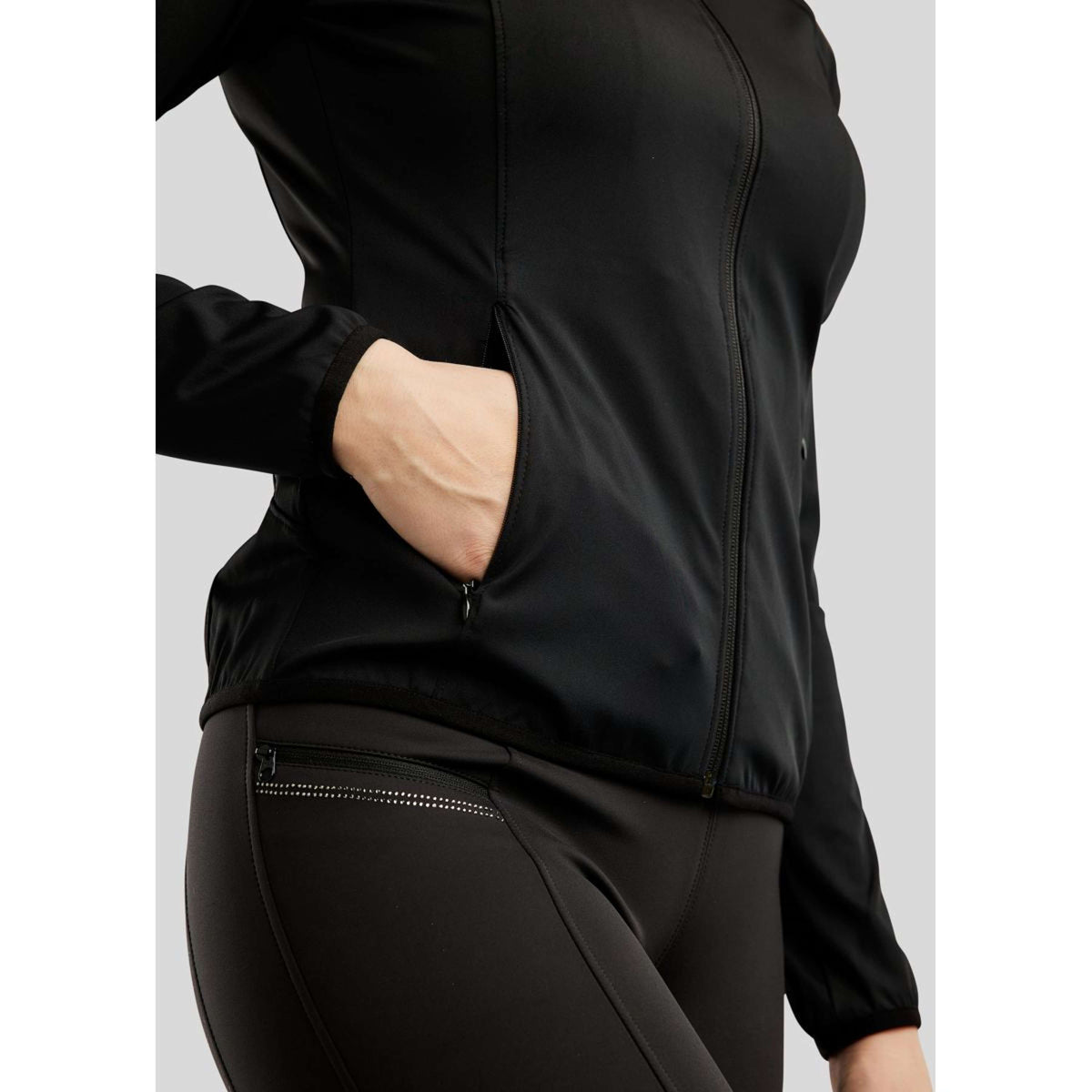 Montar Jack MoPearl Pintuck Gun Metal Crystals Negro