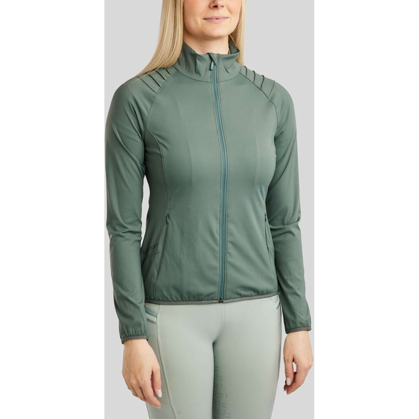 Montar Jack MoPearl Pintuck Gun Metal Crystals Jade