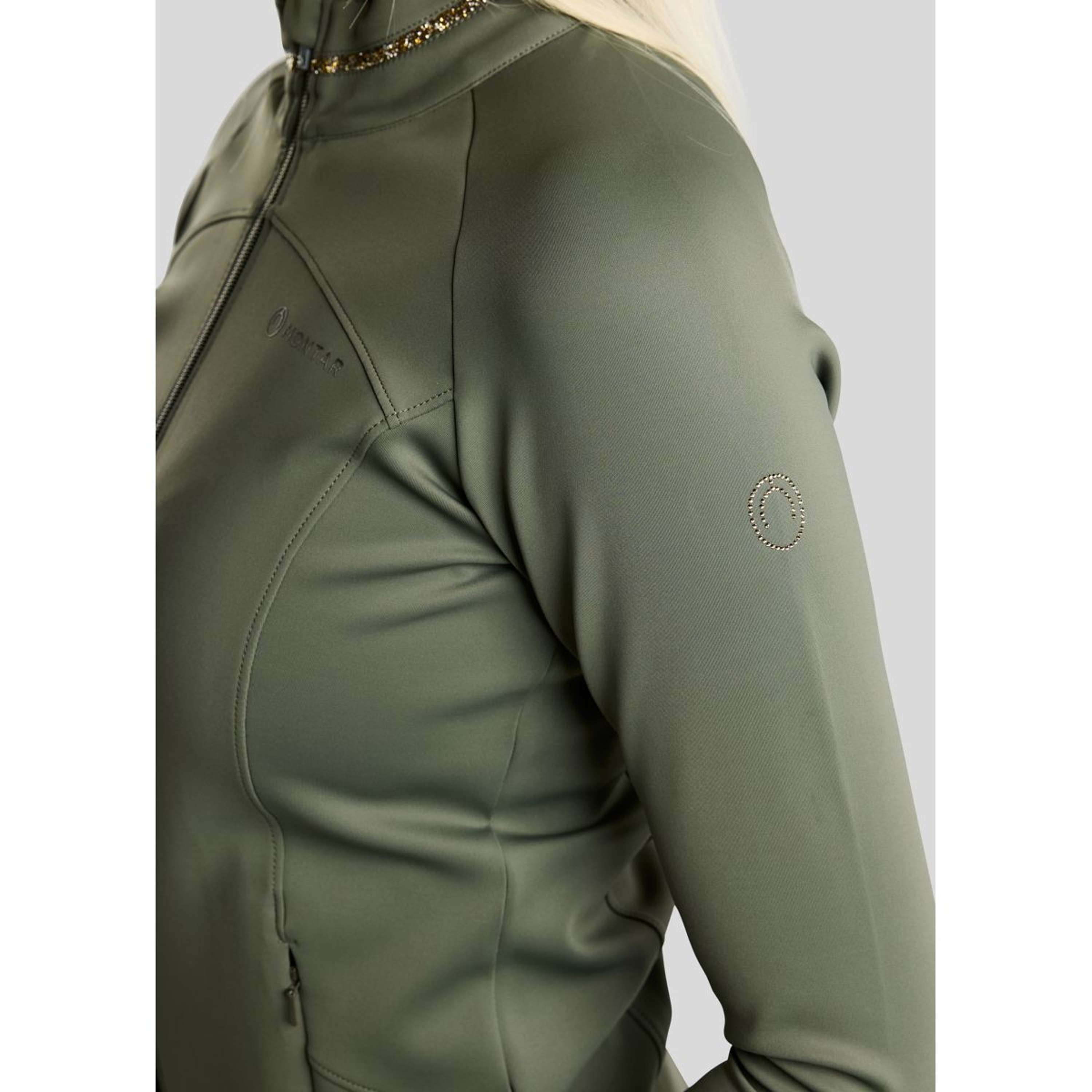 Montar Sudadera con capucha y cremallera MoVeronica Golden Quartz Crystal Forest Green