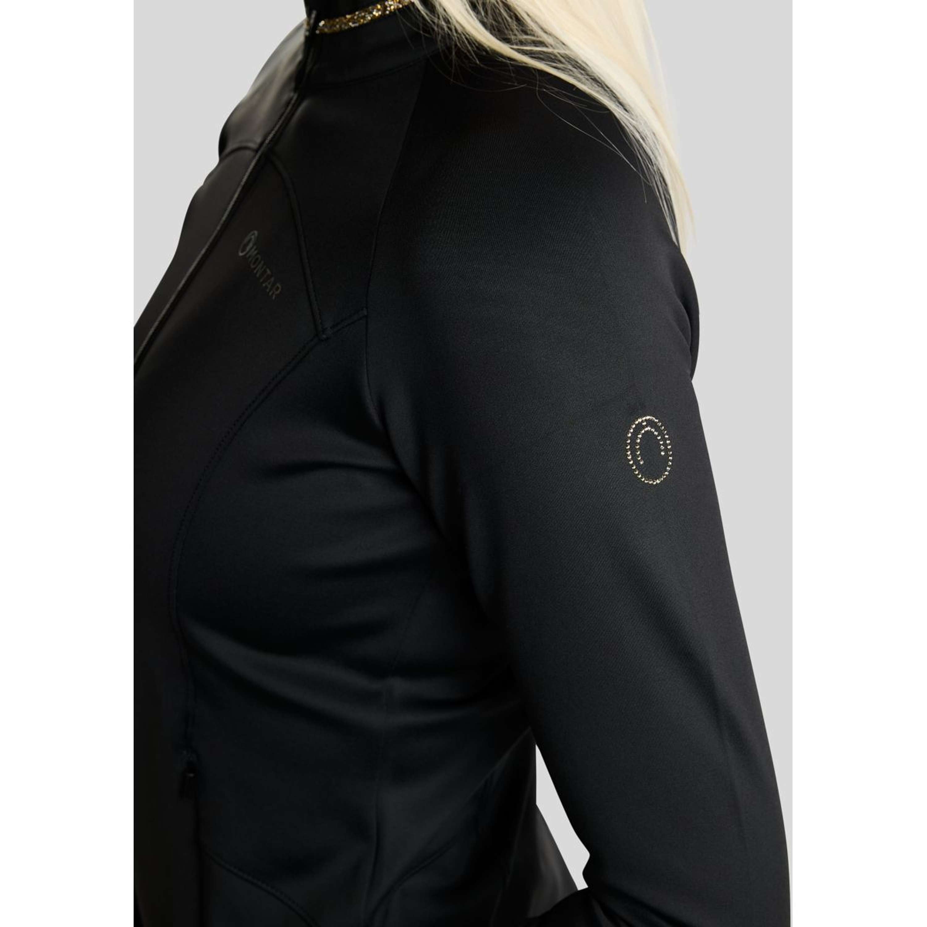 Montar Sudadera con capucha y cremallera MoVeronica Golden Quartz Crystal Negro