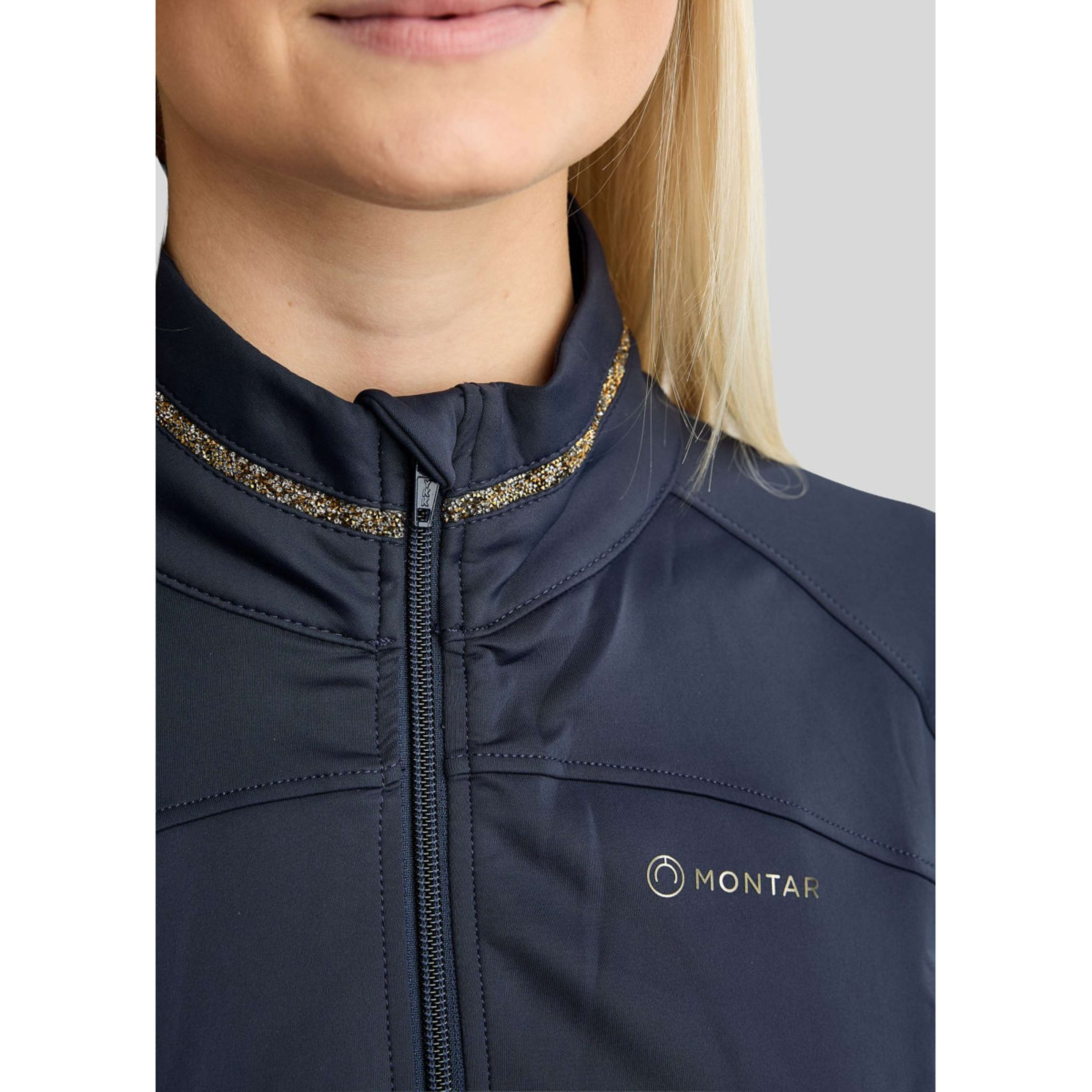 Montar Sudadera con capucha y cremallera MoVeronica Golden Quartz Crystal Navy