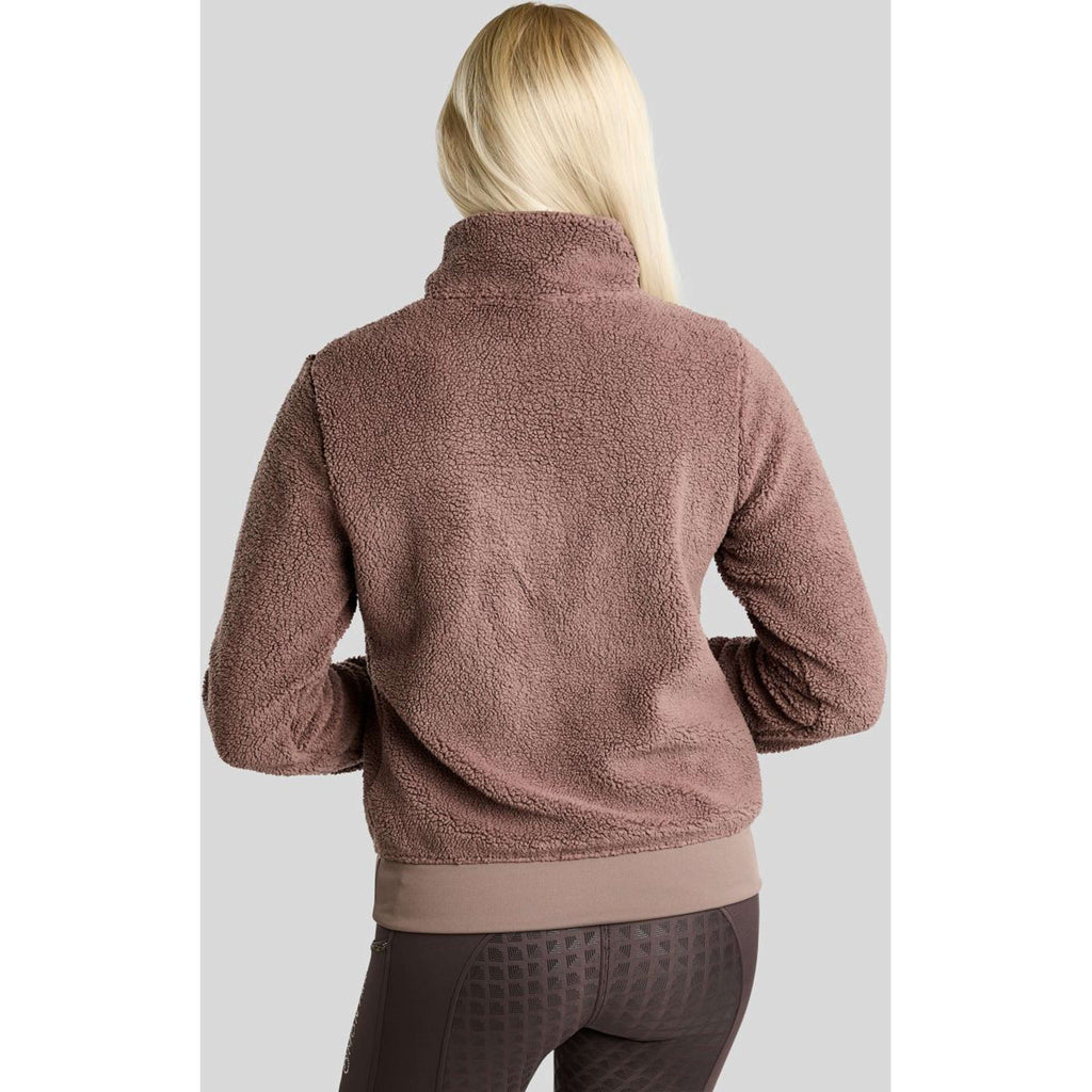 Montar Suéter MoEbba Q-Zip Teddy Pile Golden Quartz Nougat Brown