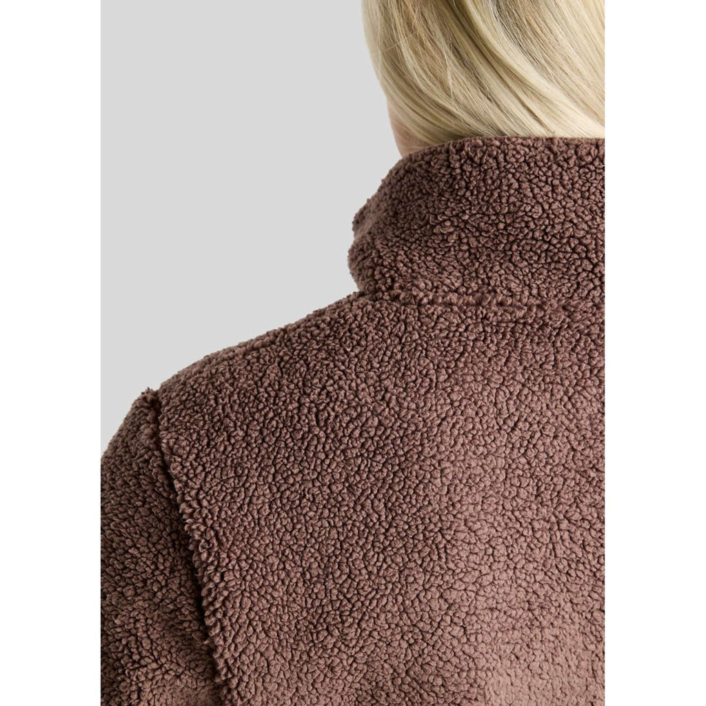 Montar Suéter MoEbba Q-Zip Teddy Pile Golden Quartz Nougat Brown