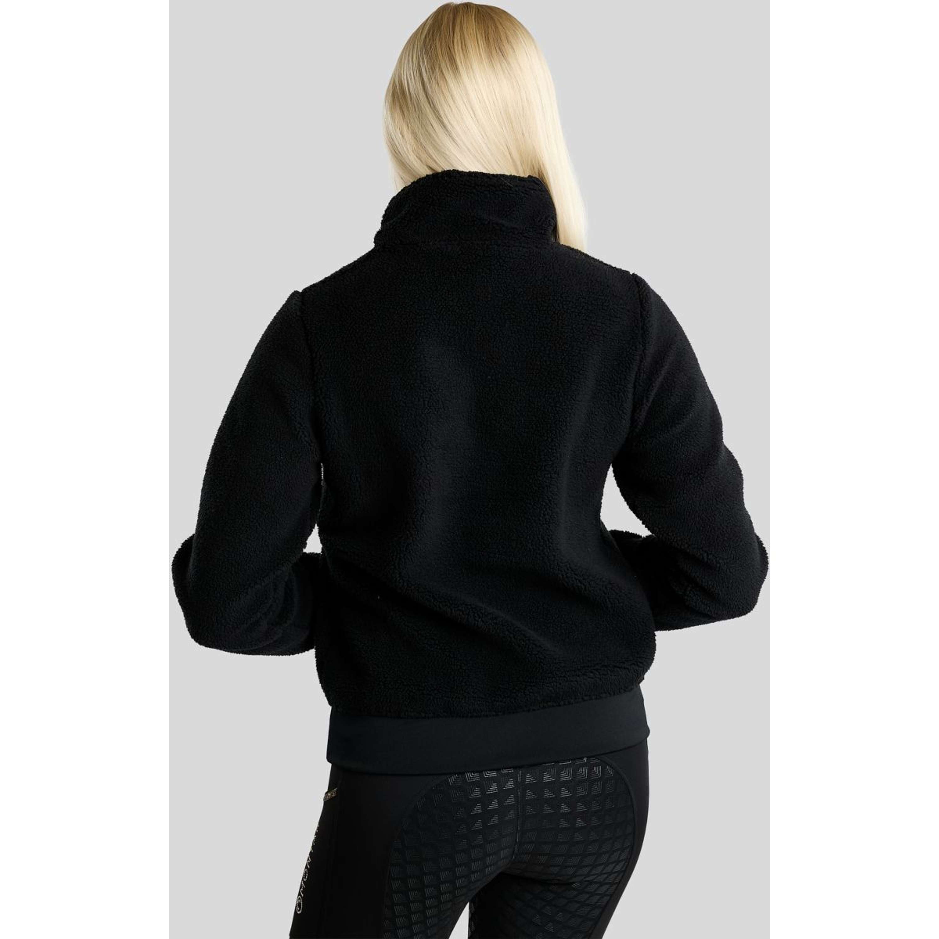 Montar Suéter MoEbba Q-Zip Teddy Pile Golden Quartz Negro