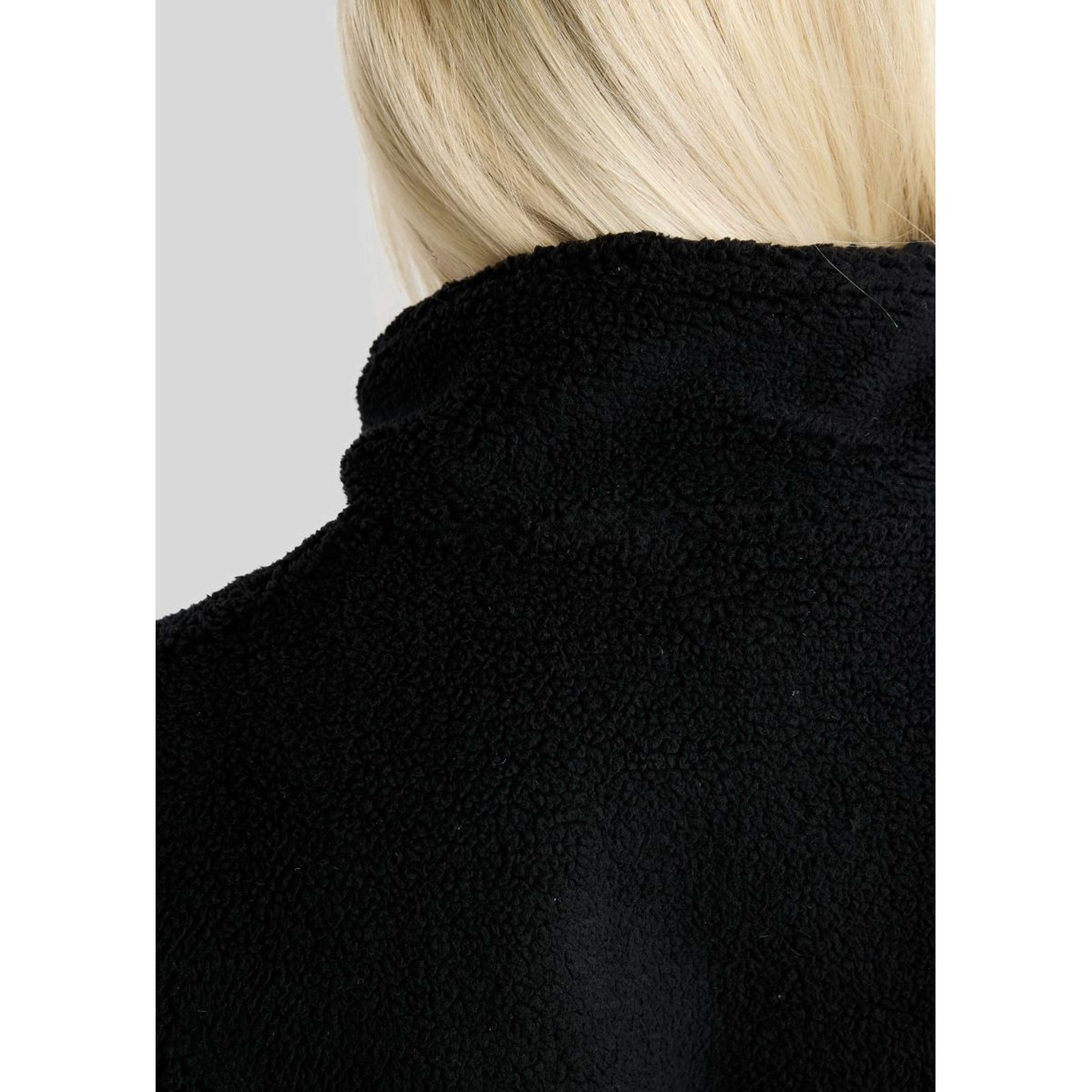 Montar Suéter MoEbba Q-Zip Teddy Pile Golden Quartz Negro
