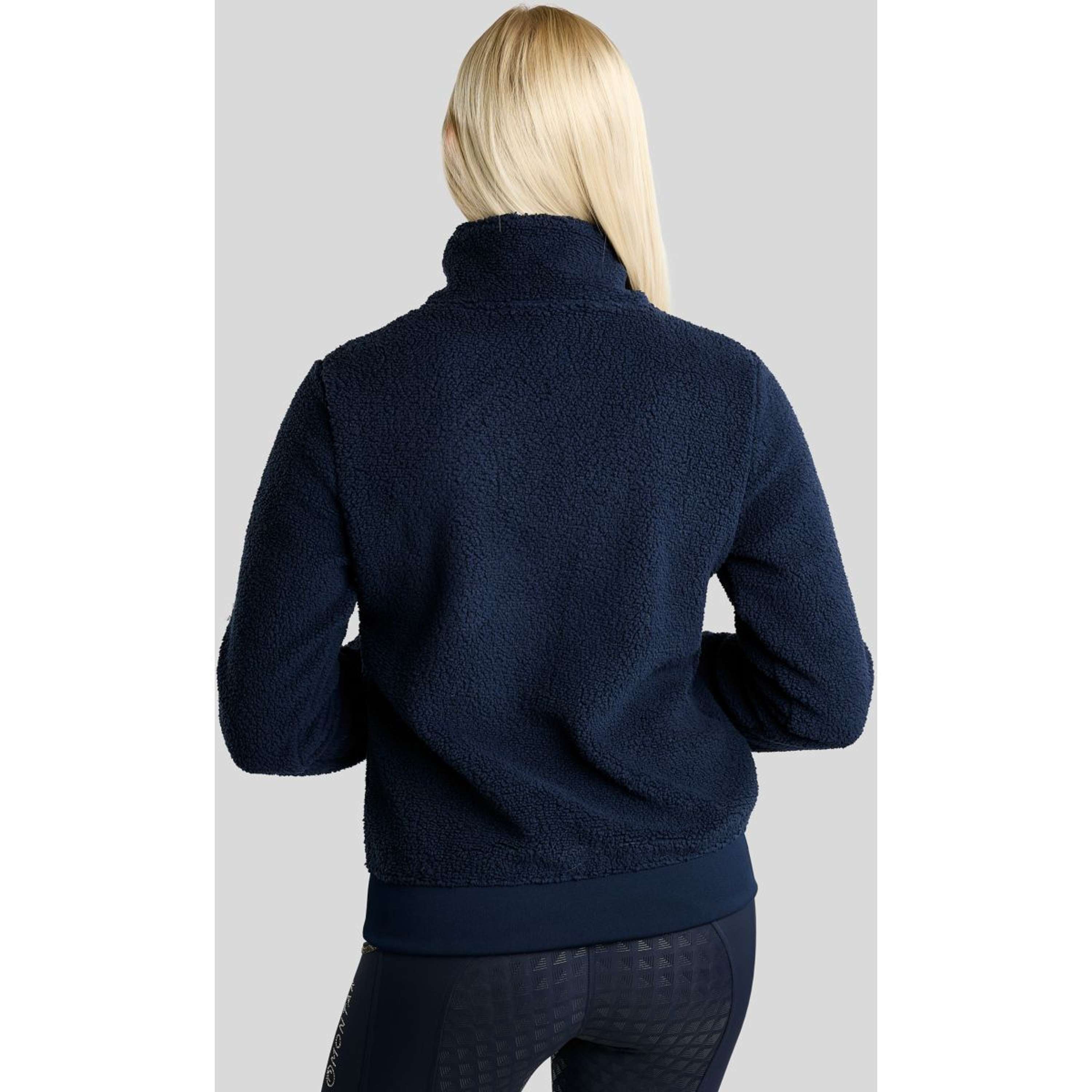 Montar Suéter MoEbba Q-Zip Teddy Pile Golden Quartz Navy