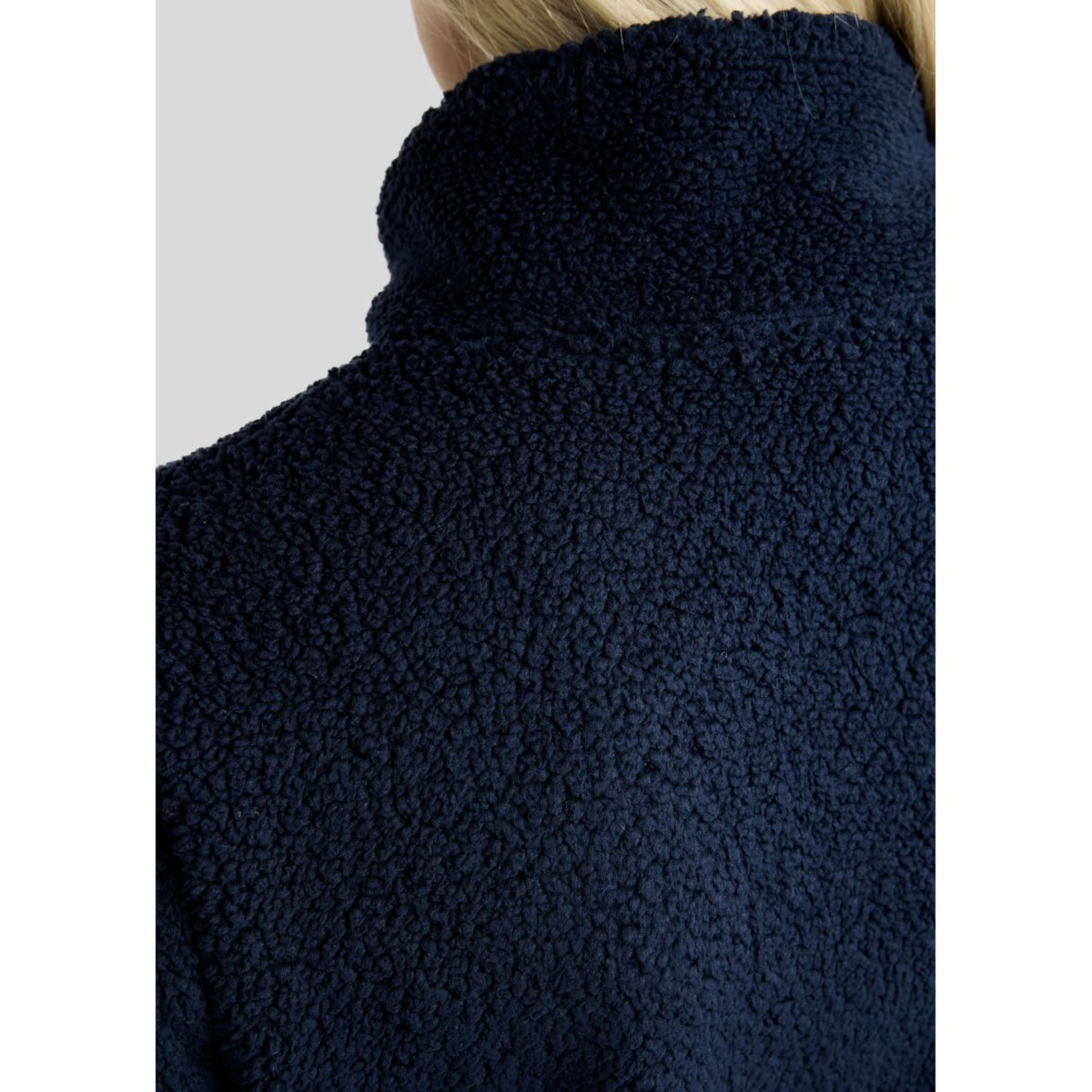 Montar Suéter MoEbba Q-Zip Teddy Pile Golden Quartz Navy